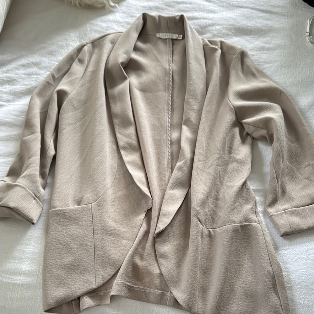 Lush Tan Blazer Suede-Like Jacket